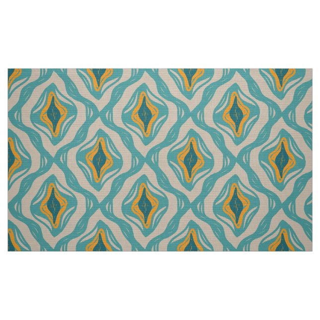 Cool colour retro vintage seamless fabric (Fat Quarter)