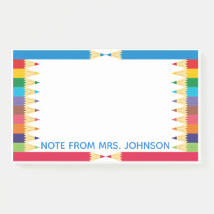 Cool Coloured Pencil Boarder Post-it Notes