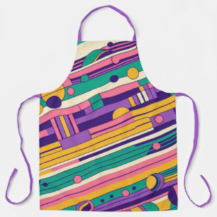 Cool, colourful 80s/90s retro designed apron