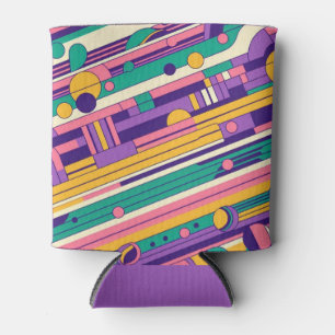 Cool, colourful 80s/90s retro designed can cooler