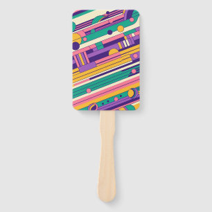 Cool, colourful 80s/90s retro designed hand fan