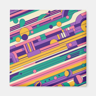 Cool, colourful 80s/90s retro designed magnet