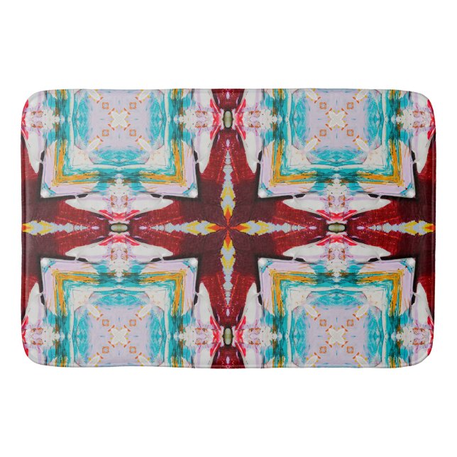 Cool Colourful Abstract Bath Mat (Front)