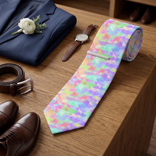 Cool Colourful Abstract Geometric Art Pattern Tie (Creator Uploaded)