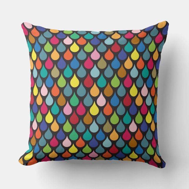 Cool Colourful Animal Scale Pattern Cushion (Front)