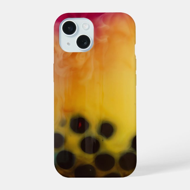 Cool Colourful Bubble Tea  iPhone 15 Case (Back)