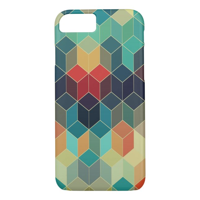Cool Colourful Cubes Geometric Pattern 5 Case-Mate iPhone Case (Back)