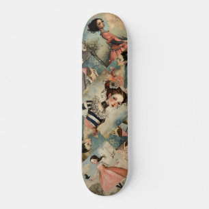 Cool Colourful Decoupage Inspired Girls Skateboard