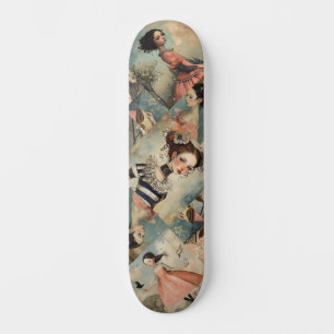 Cool Colourful Decoupage Inspired Girls Skateboard
