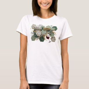 Cool Colourful DRINK WITH ME Artistic Motif T-Shirt