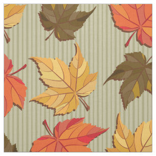 Cool Colourful Fall Leafs Seamless Pattern Fabric
