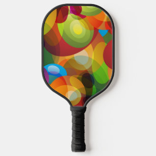 Cool Colourful Fantasy Bubbles and Circles Pickleball Paddle