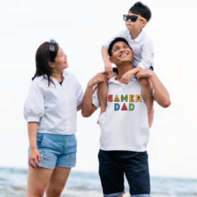 Cool Colourful 'GAMER' DAD | Father's Day T-Shirt (Creator Uploaded)