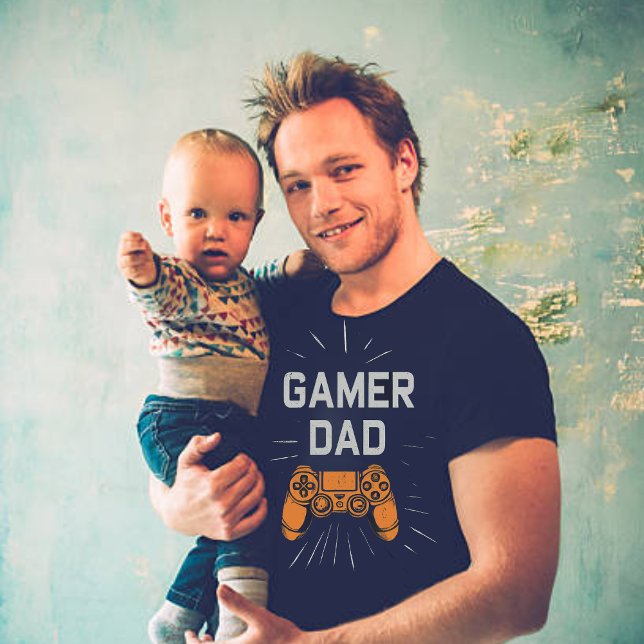 Cool Colourful 'GAMER' DAD | Father's Day T-Shirt  (Creator Uploaded)