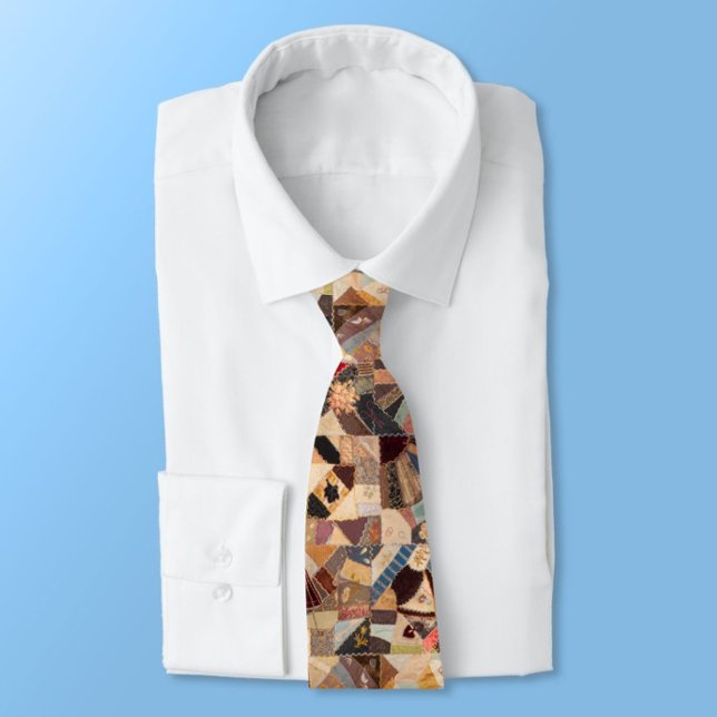 Cool Colourful Geometric Patchwork Quilt Pattern Tie (This cool, colorful vintage patchwork quilt pattern tie makes a great and original gift,)
