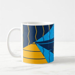 Cool Colourful Geometric Shapes and Lines Coffee Mug