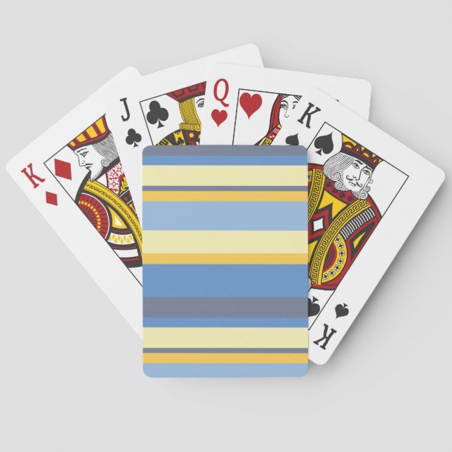 Cool Colourful Horizontal Stripes  Playing Cards (Back)