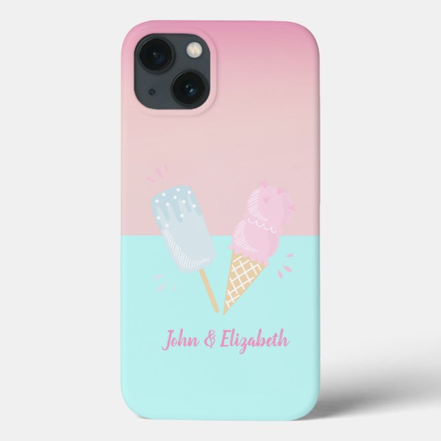 Cool Colourful Ice Cream Cones Love Case-Mate iPhone Case (Back)