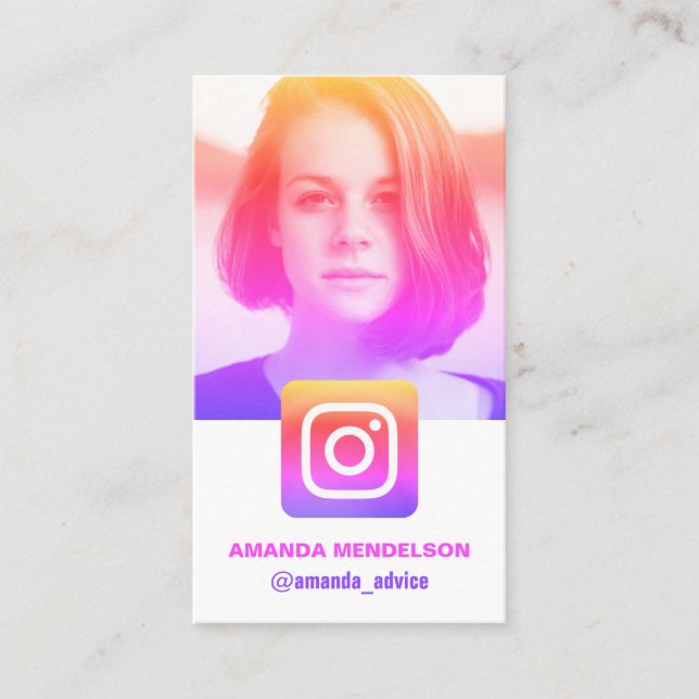 cool colourful instagram business card (Front)