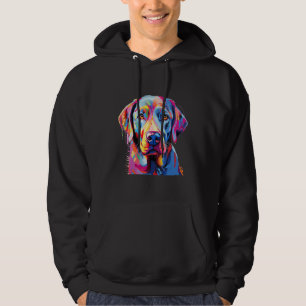Cool Colourful Labrador Retriever Portrait Graphic Hoodie