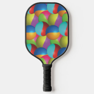 Cool Colourful Metallic Balls Pickleball Paddle