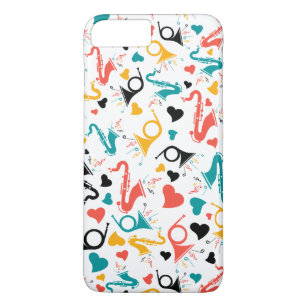 Cool Colourful Music Notes & Instruments Pattern Case-Mate iPhone Case