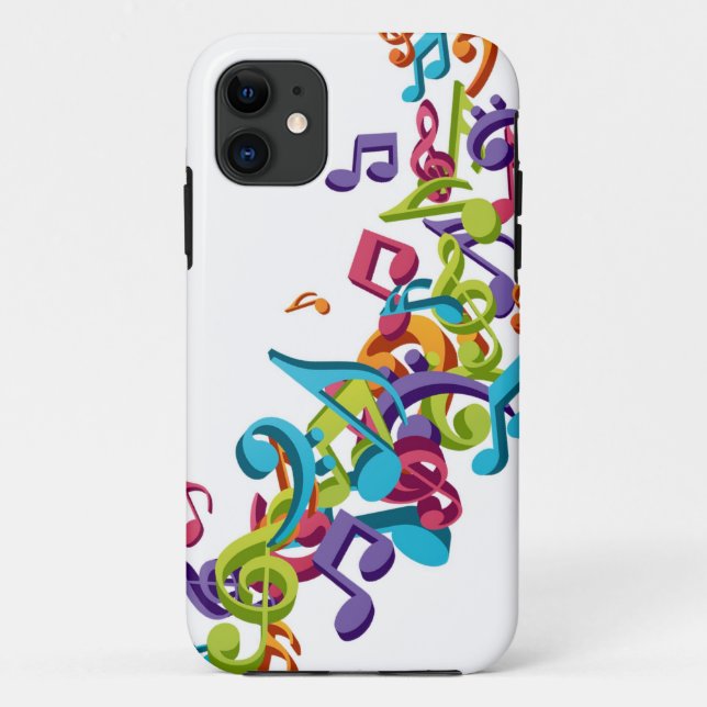 cool colourful music notes & sounds art image Case-Mate iPhone case (Back)