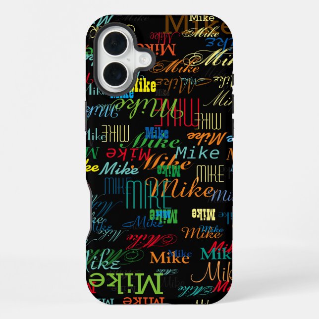 Cool Colourful Name Personalised iPhone Case (Back)