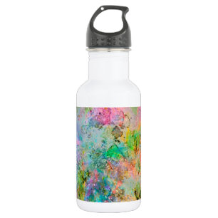 Cool colourful neon colours abstract marble image 532 ml water bottle