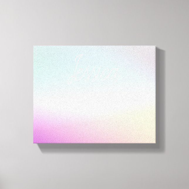 Cool Colourful Ombre Gradients & Your Script Canvas Print (Front)