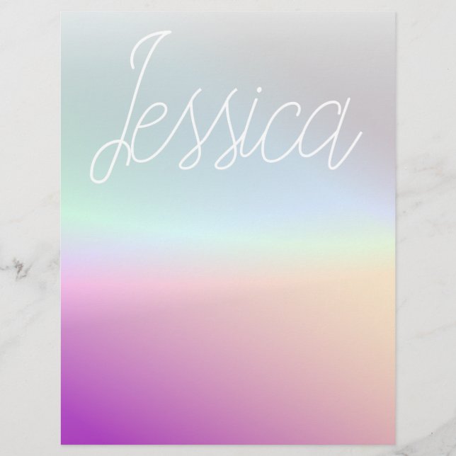 Cool Colourful Ombre Gradients & Your Script Custom Letterhead (Front)