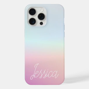 Cool Colourful Ombre Gradients & Your Script iPhone 15 Pro Max Case