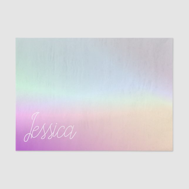 Cool Colourful Ombre Gradients & Your Script Tissue Paper (Front)