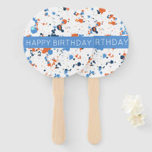 Cool Colourful Paint Splatter Happy Birthday 