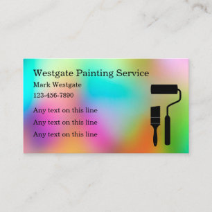 Cool Colourful Painting Service Business Card
