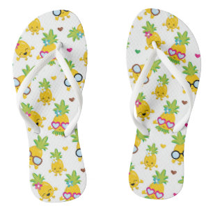 Cool Colourful Pineapple Flip Flops