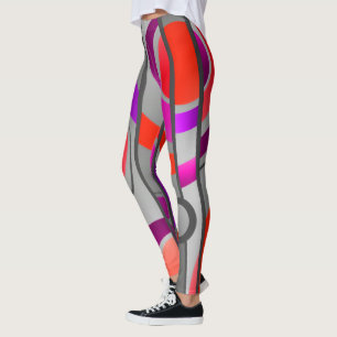 Cool Colourful Pop Art Geometric Leggings