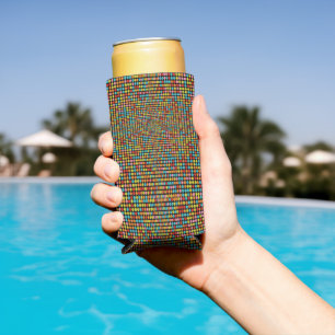 Cool & Colourful Retro Circle Seltzer Can Cooler