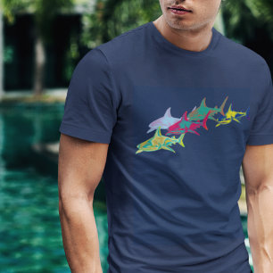 Cool Colourful Sharks T-Shirt