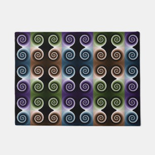 COOL Colourful Spiral Abstract Pattern Doormat