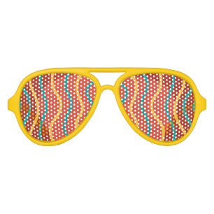 Cool Colourful Stripes  Aviator Sunglasses