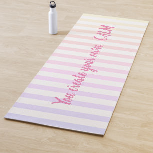 Cool Colourful Stripes -You Create Your Own Calm Yoga Mat