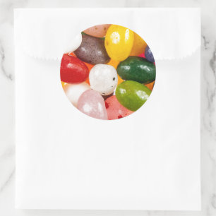 Cool colourful sweet Easter Jelly Beans Candy Classic Round Sticker