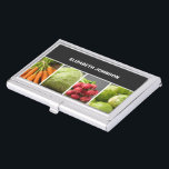 Cool Colourful Vegetables Nutritionist Chef Business Card Holder<br><div class="desc">Cool business card holder with a professional studio photo of vegetables. Perfect for chef,  nutritionist,  dietician,  health consultant.</div>