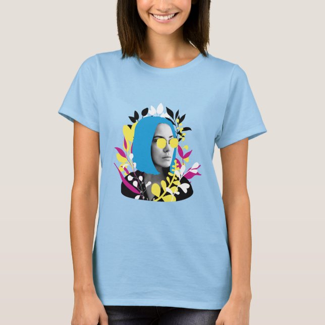Cool Colourful Woman T-Shirt (Front)