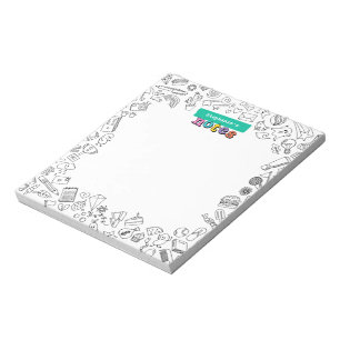 Cool Colouring personalised doodle notepad