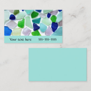 Cool Colours Sea Glass Business Cards