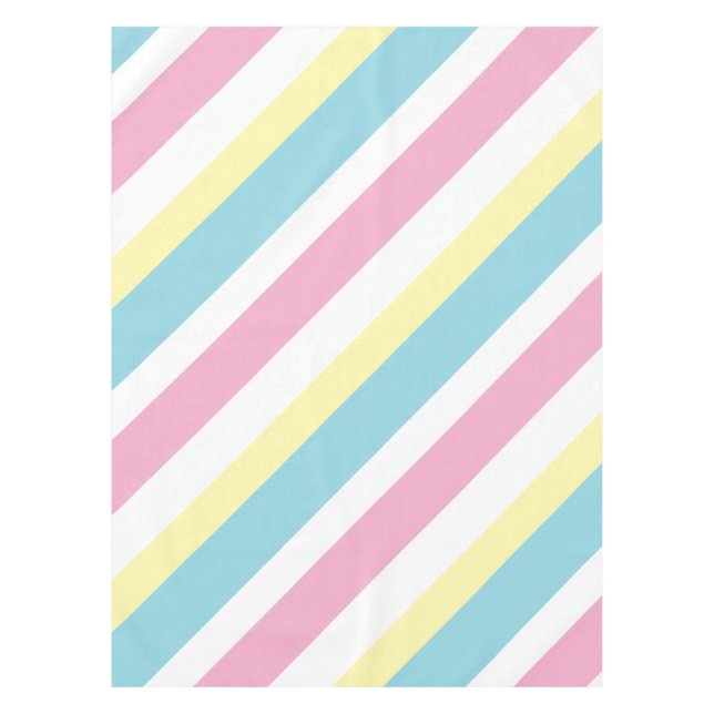 Cool Colours Stripes Pattern  Tablecloth (Front)