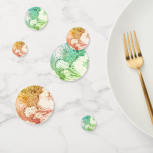 Cool Colours Vintage Map of North America Traveler Confetti