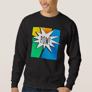 Cool Comic Book Colourful Pow Short Sleeve Sweatshirt